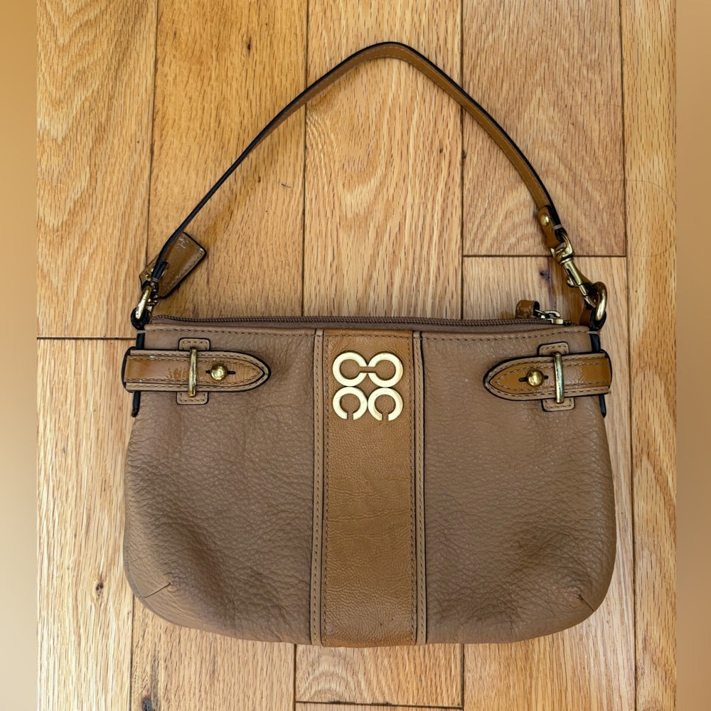 Coach Mini Purse brass hardware pebbled leather